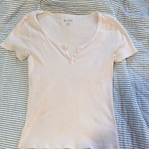 Brandy Melville pink Ribbed Top